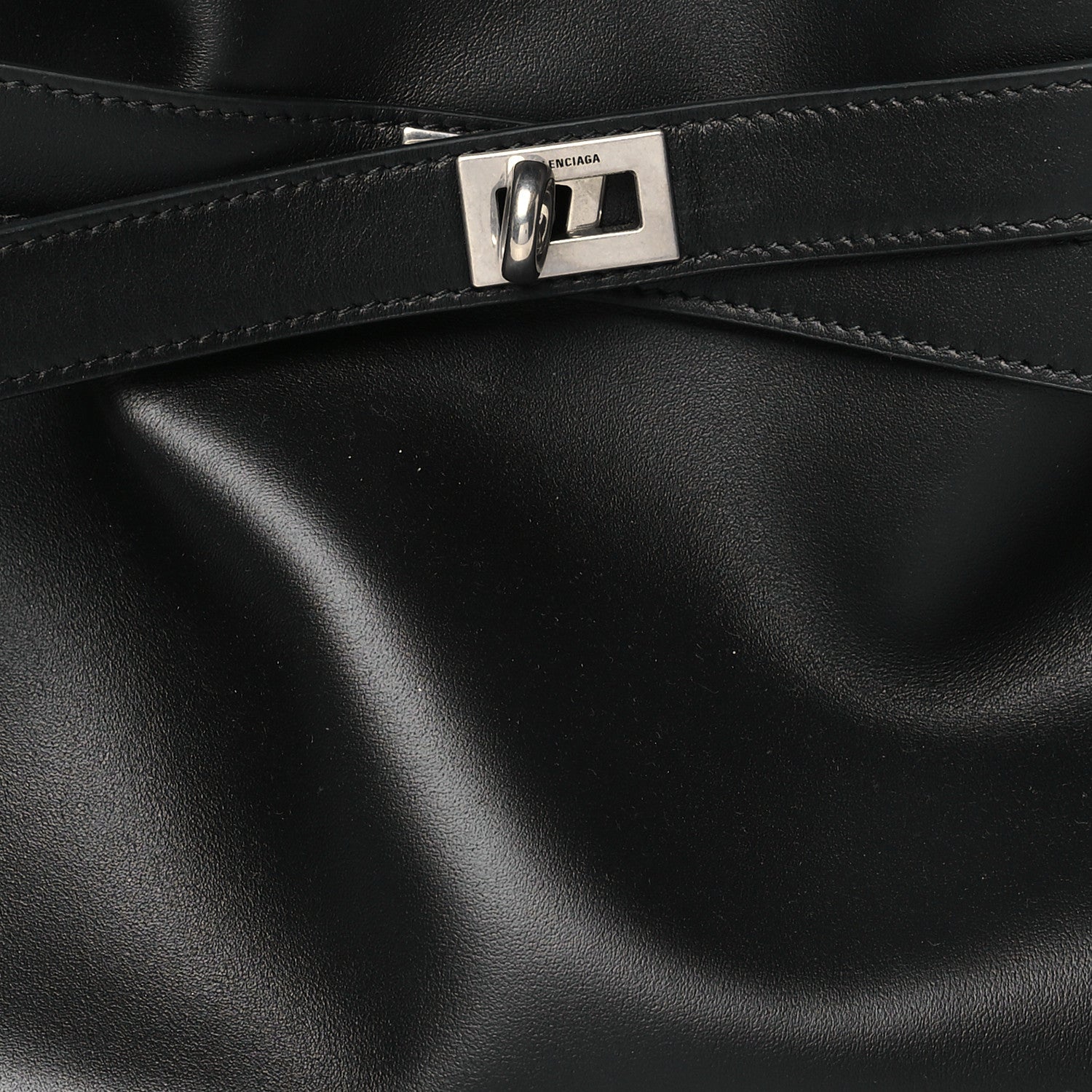 Balenciaga Smooth Calfskin Medium Bel Air Shoulder Bag Black 7 of 9