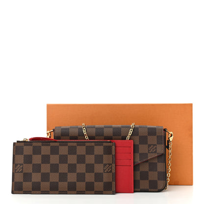 Louis Vuitton Damier Ebene Pochette Felicie Chain Wallet 12 of 12