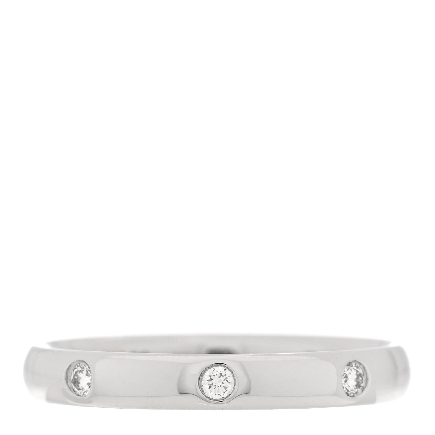 Van Cleef & Arpels Platinum Diamond Tendrement Etoiles Wedding Band Ring 48 4.5 1 of 6