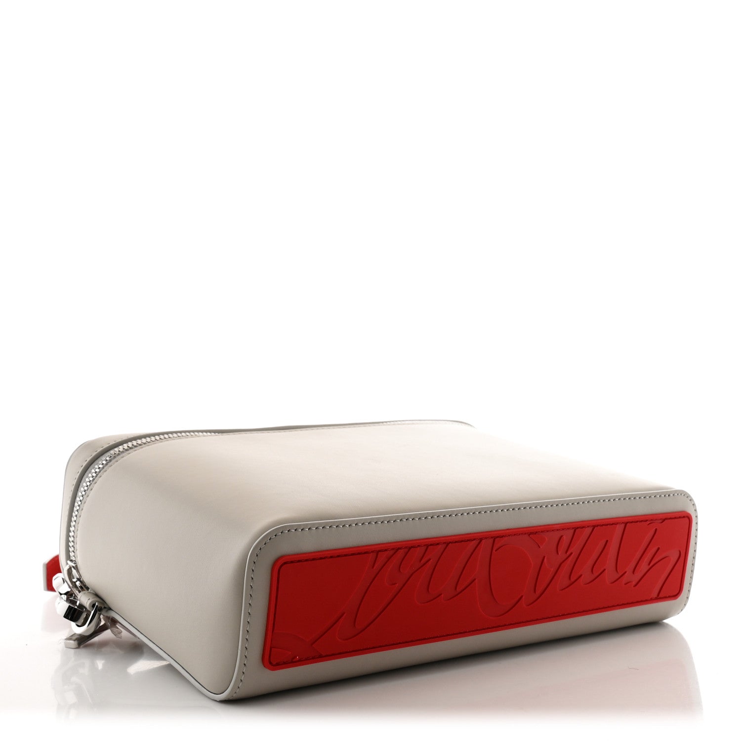 Christian Louboutin Calfskin Paris Kypipouch Top Handle Bag Albatre 4 of 9