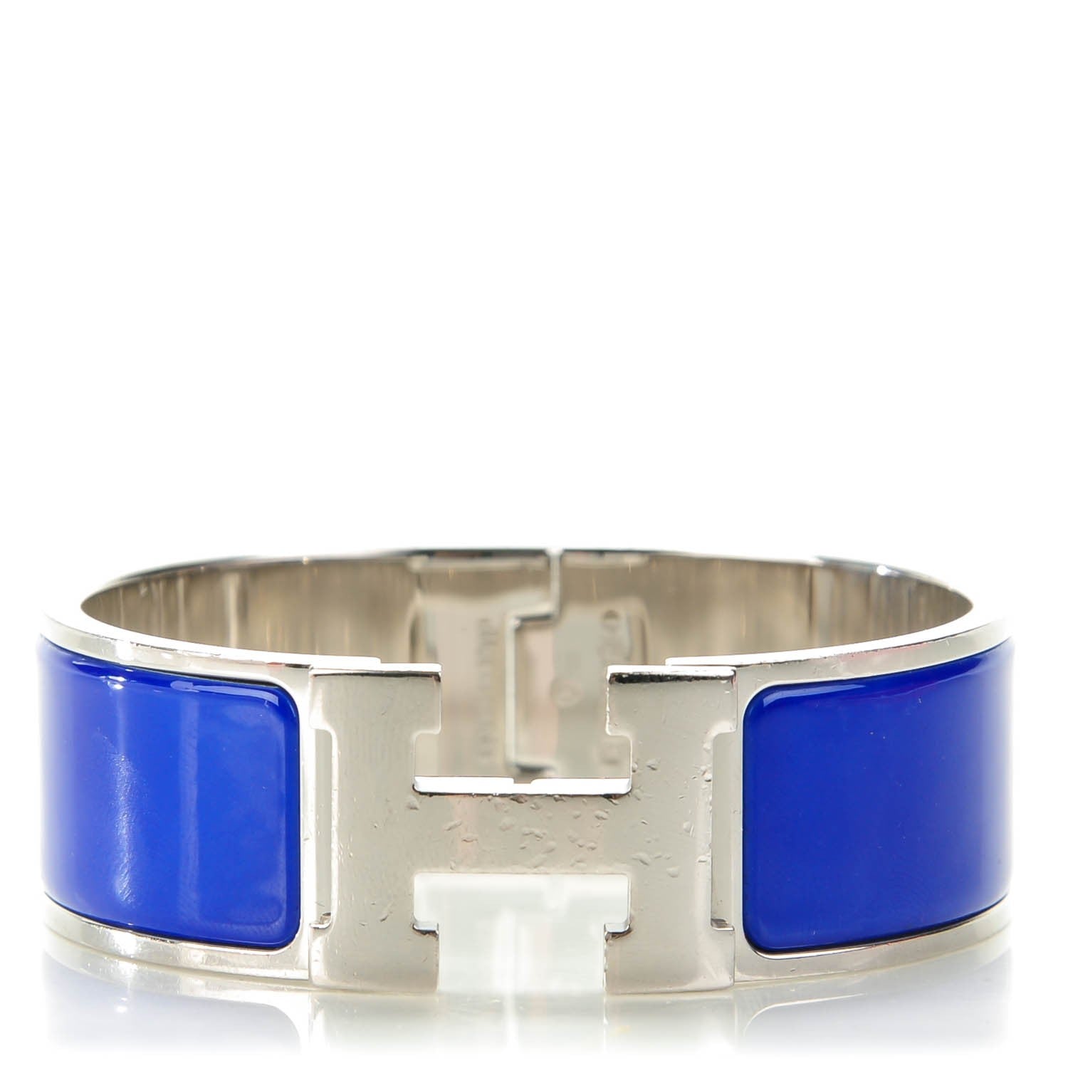 Hermes Enamel Wide Clic Clac H Bracelet PM Bleu Electrique 1 of 6