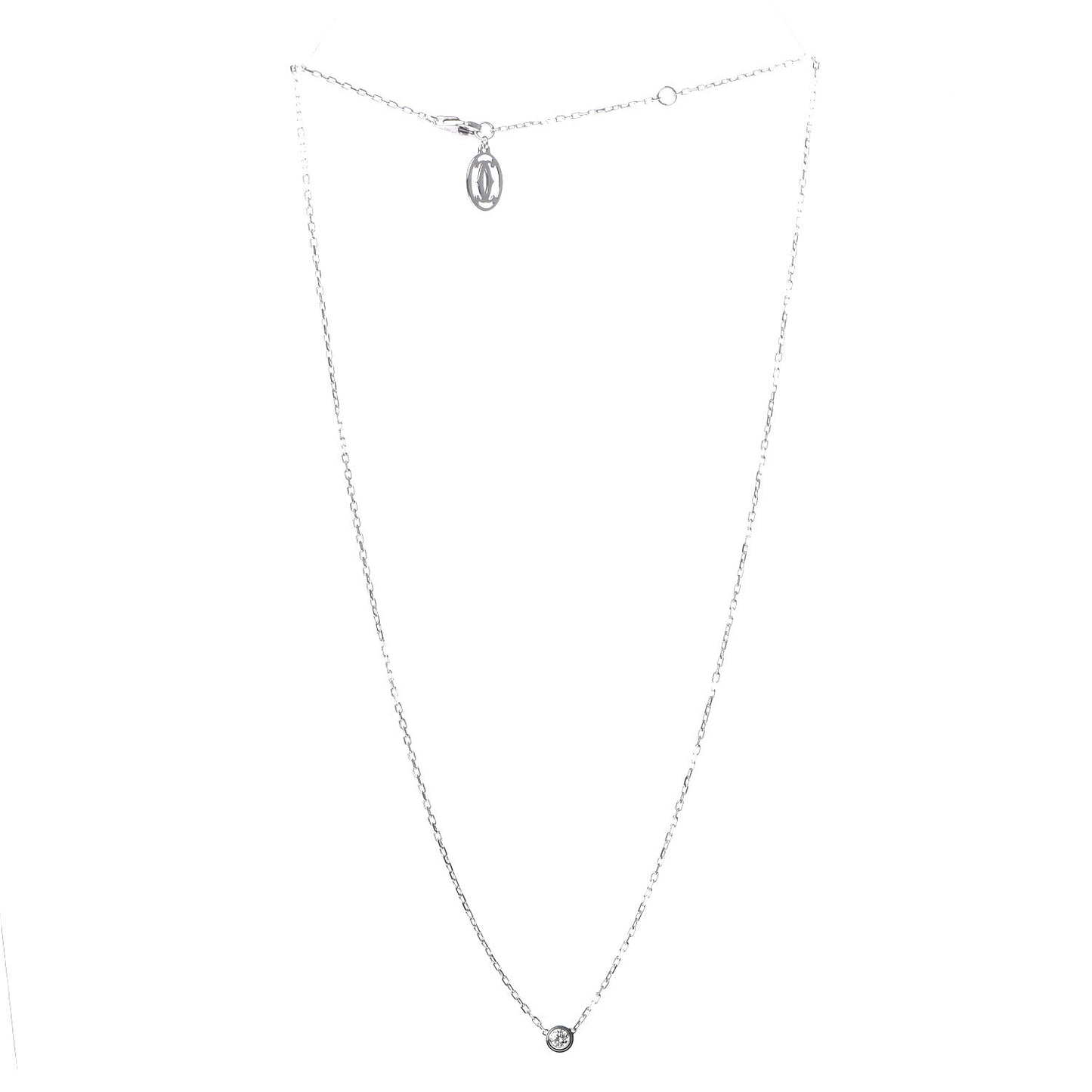 18K White Gold Diamond SM D'Amour Pendant Necklace