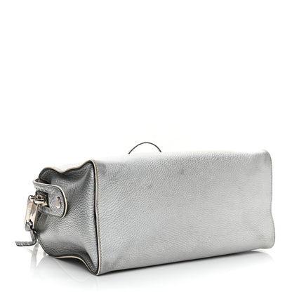 Fendi Cuoio Romano Lux Selleria Lei Boston Tote Argento 3 of 18