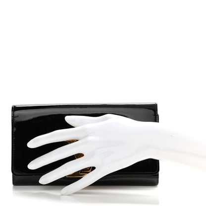 Louis Vuitton Patent Louise Clutch Black 2 of 6