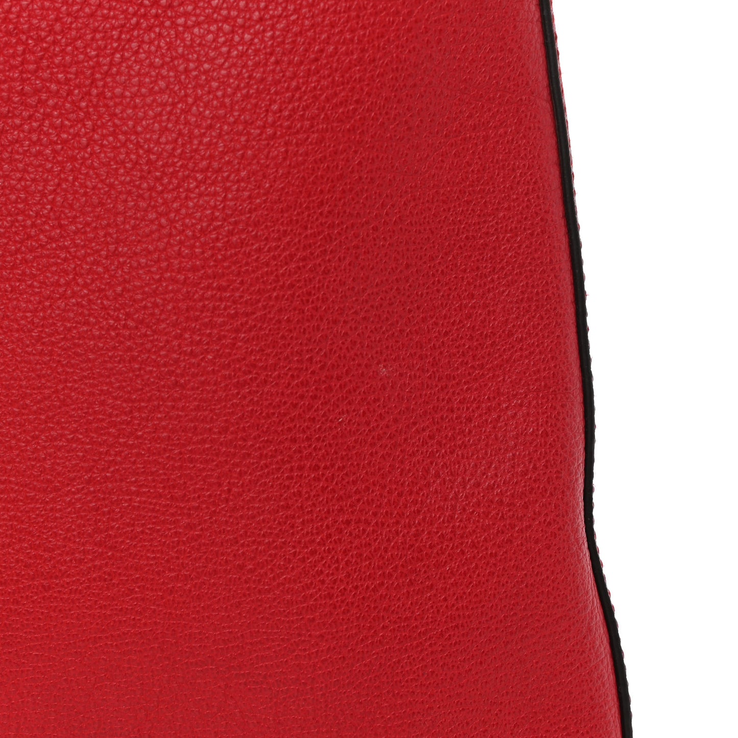 Pebbled Calfskin Medium Logo Portfolio Clutch Hibiscus Red