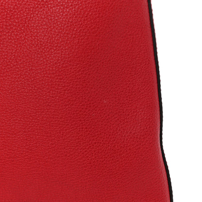 Gucci Pebbled Calfskin Medium Logo Portfolio Clutch Hibiscus Red 8 of 9