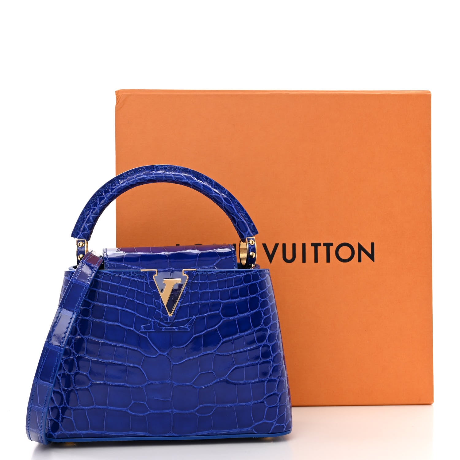 Louis Vuitton Alligator Mini Capucines Bleu Santorin 11 of 11