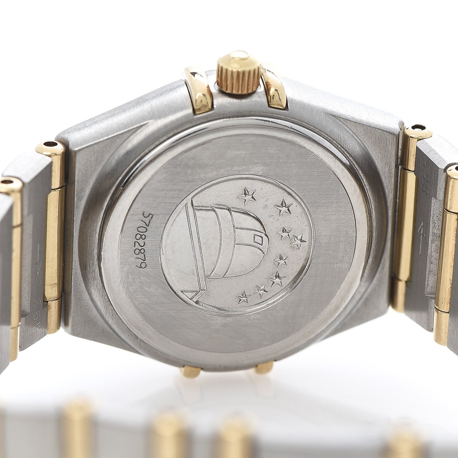 Omega Stainless Steel 18K Yellow Gold 22mm Constellation Quartz Watch Champagne 1262.10 5 of 5