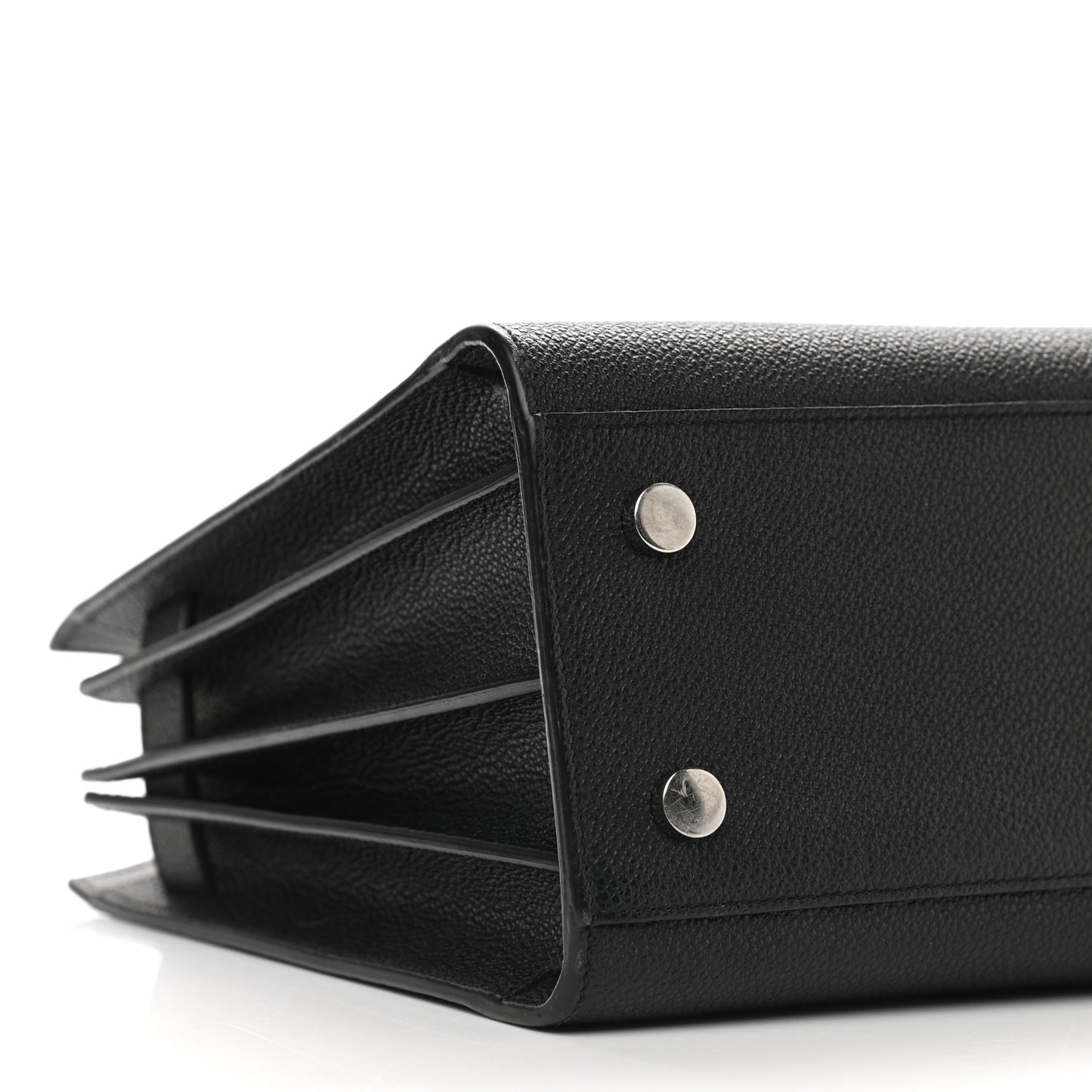 Grained Calfskin Baby Sac De Jour Black