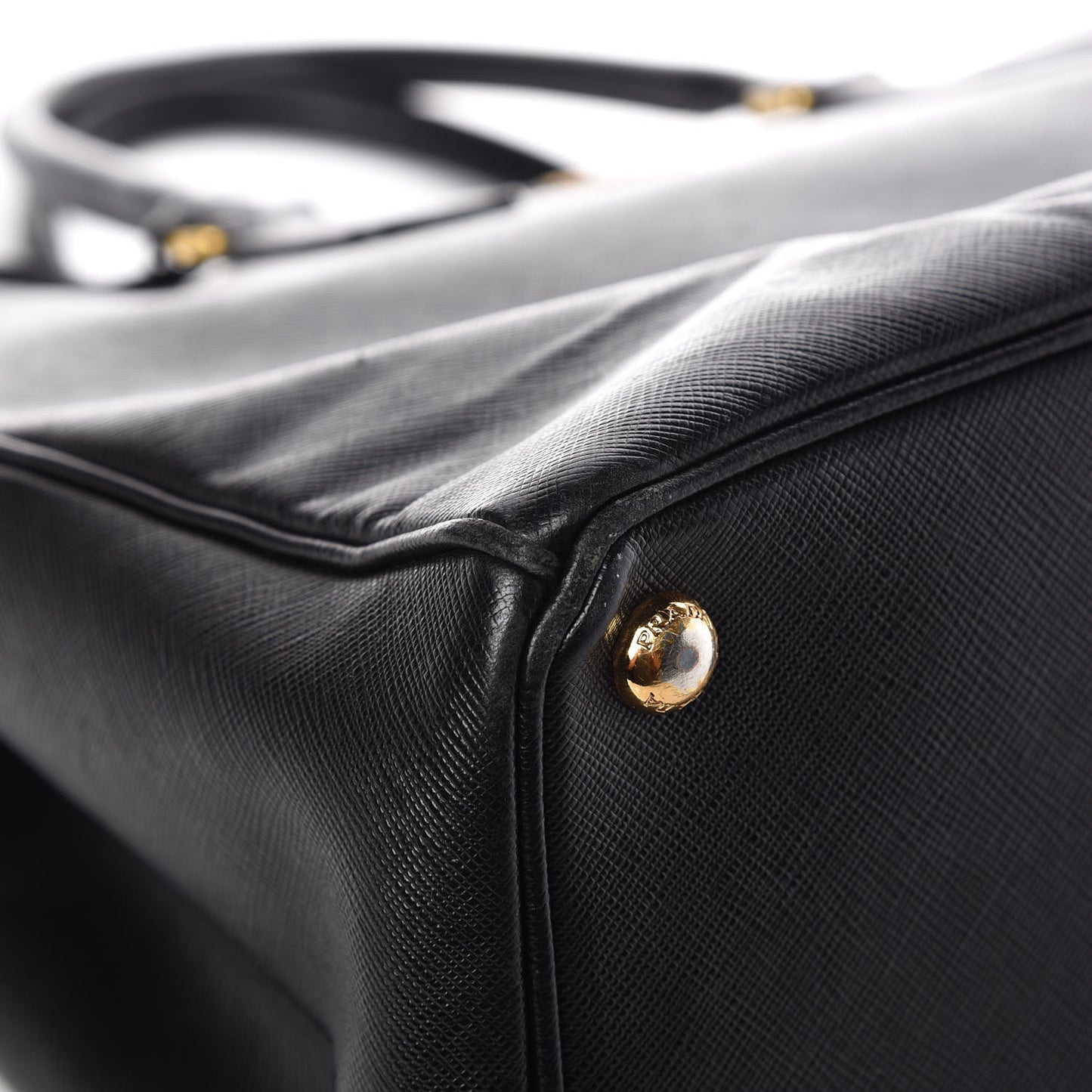 Saffiano Large Galleria Double Zip Tote Black