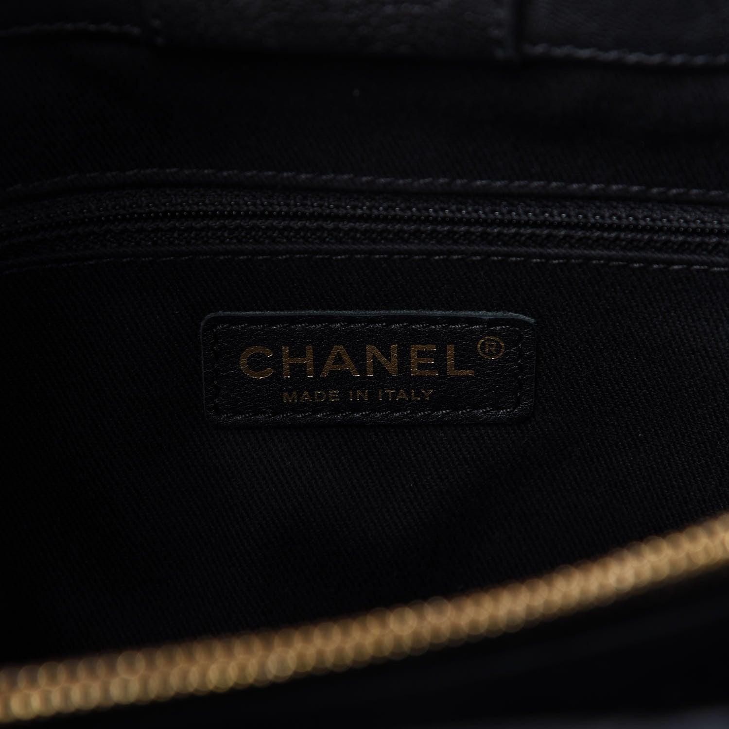 Chanel Wrinkled Lambskin Chevron Quilted Surpique Tote Black 8 of 10