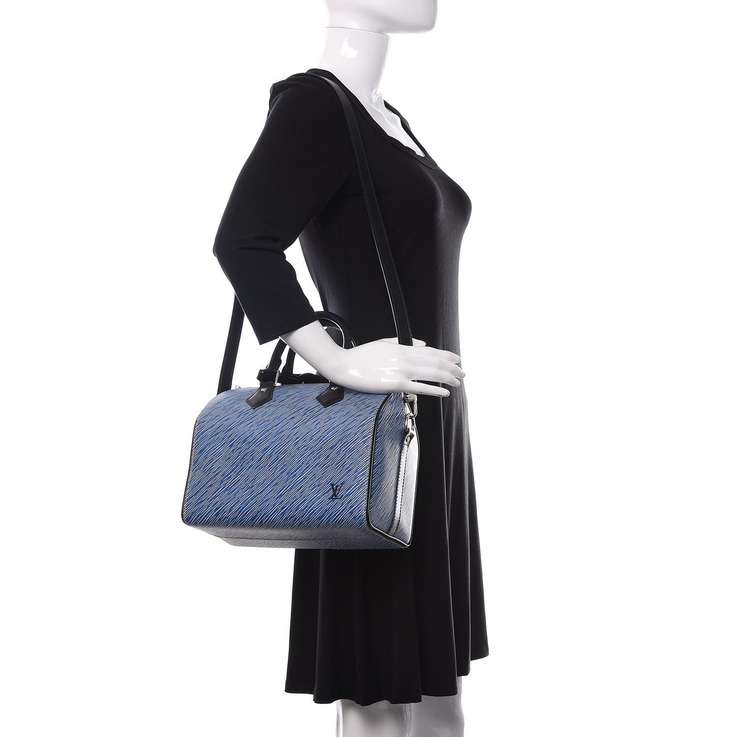 Louis Vuitton Epi Speedy Bandouliere 25 Denim Light 2 of 9