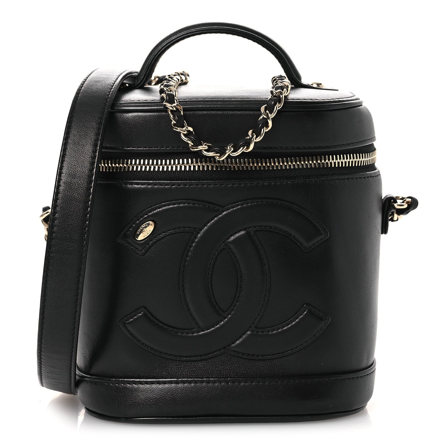 Chanel Lambskin Timeless Vanity Cosmetic Case Black 1 of 12