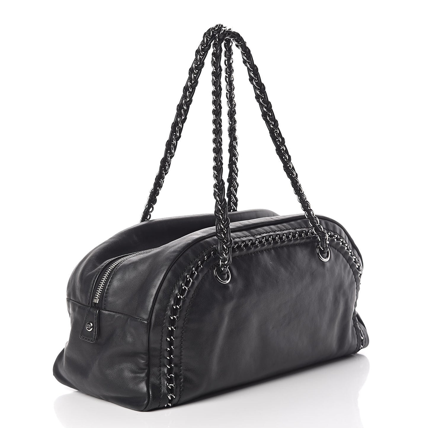 Smooth Calfskin Medium Luxe Ligne Bowler Black