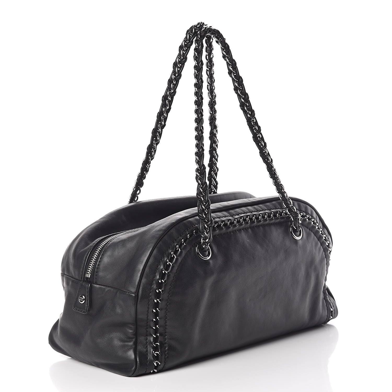 Chanel Smooth Calfskin Medium Luxe Ligne Bowler Black 3 of 14