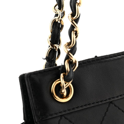 Chanel Lambskin Stitched Small Tote Black 12 of 12