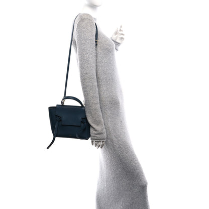 Celine Grained Calfskin Nano Belt Bag Abyss Blue 3 of 13