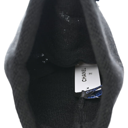 Chanel Cashmere CC Beanie Hat Black 4 of 6