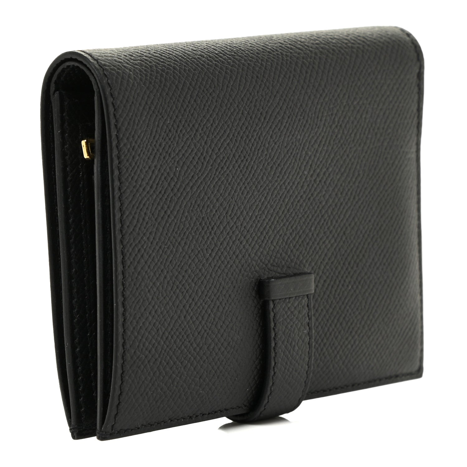 Hermes Epsom Bearn Compact Wallet Black 3 of 11