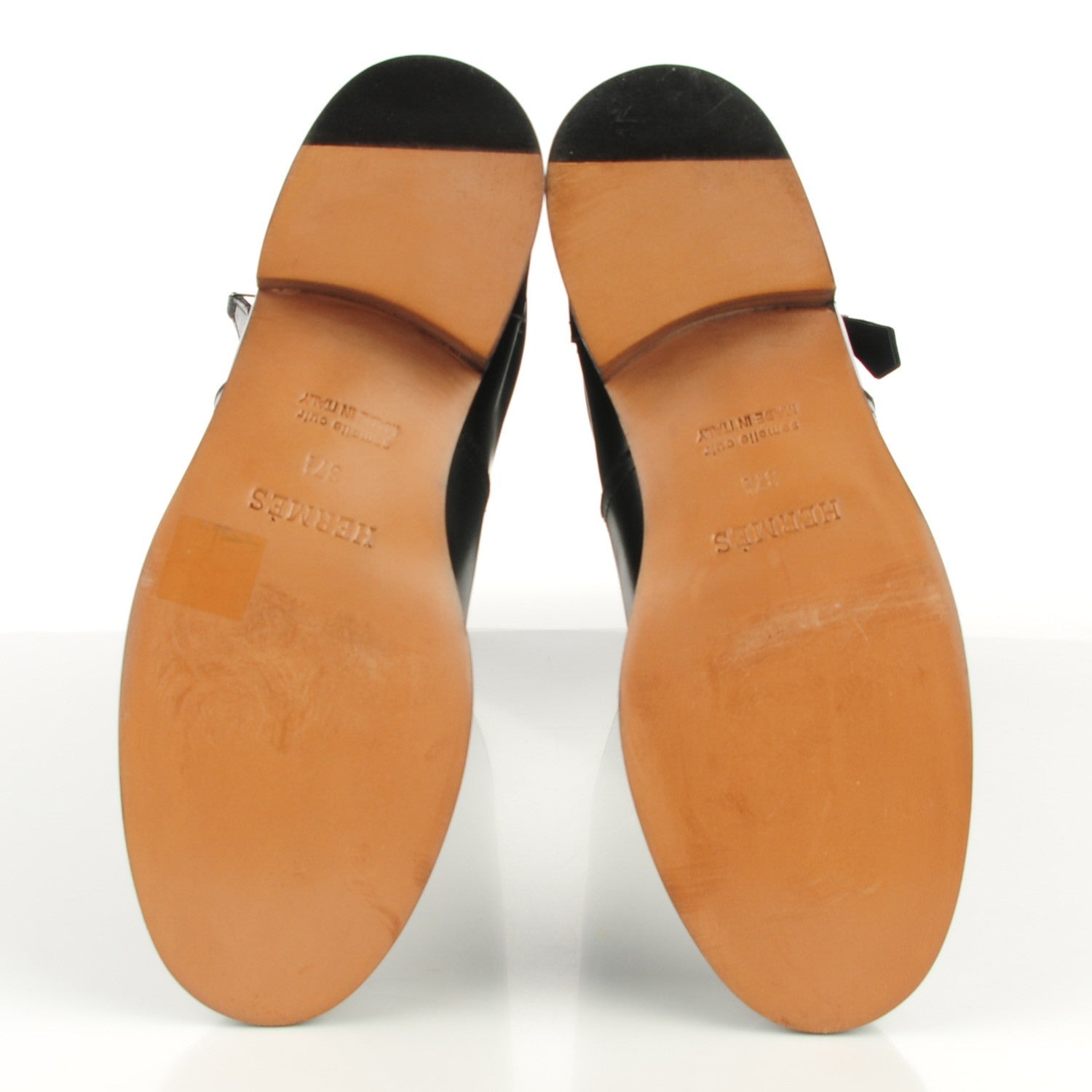 Hermes Box Calfskin Equestrian Land Boots 37.5 Black 6 of 7