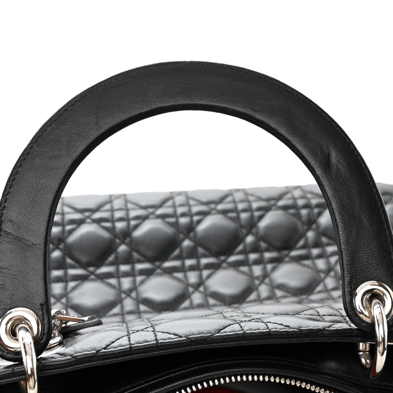 Christian Dior Lambskin Cannage XL Lady Dior Black 12 of 16