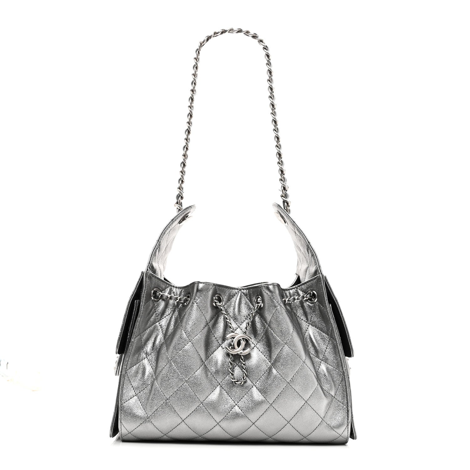 Chanel Metallic Caviar Quilted Small Chanel 25 Handbag Anthracite 1 of 10