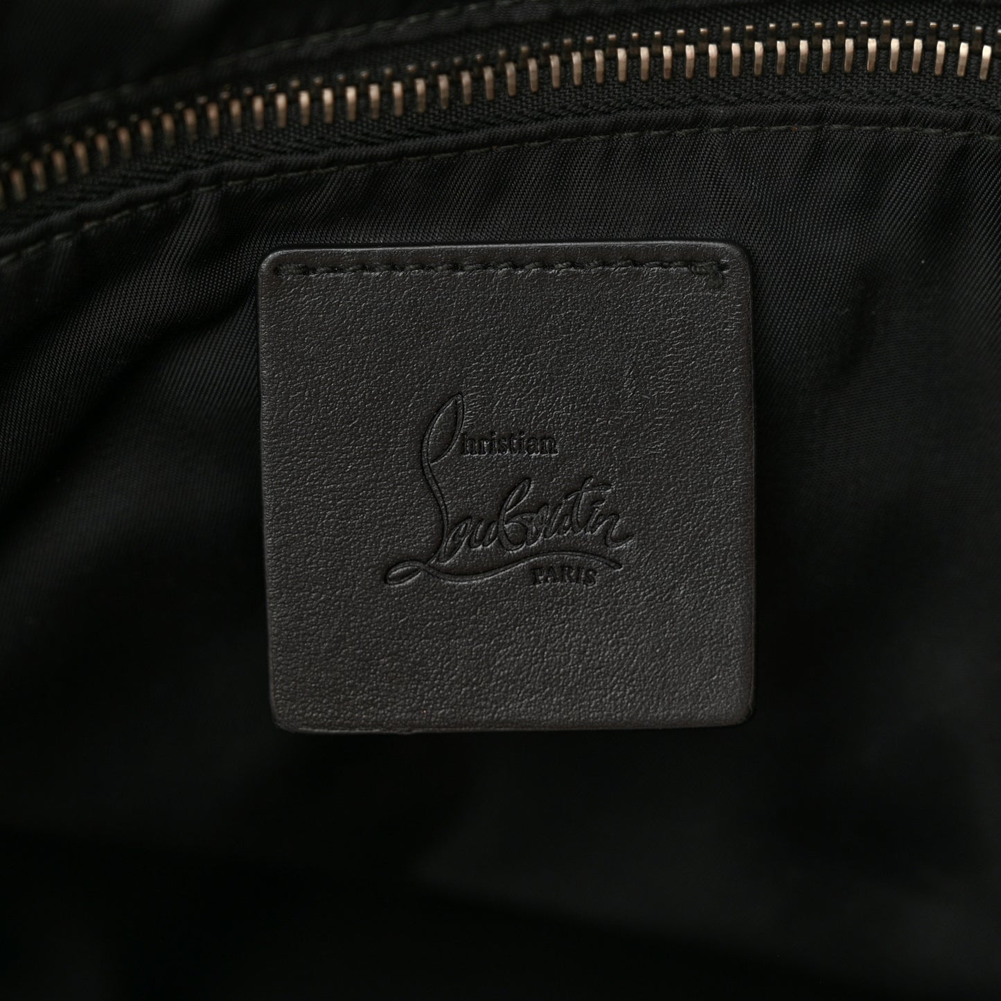 Nylon Calfskin Loubiclic Logo Tote Bag Red