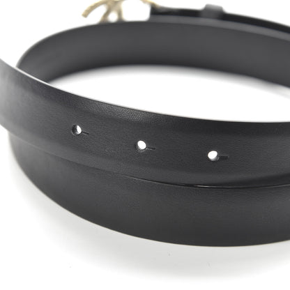 Chanel Calfskin Pearl Crystal Queen of France CC Belt 80 32 Black 3 of 6