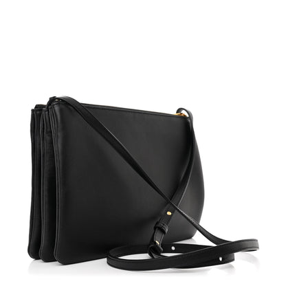 Celine Lambskin Large Trio Crossbody Bag Black 3 of 13