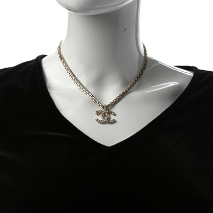 Chanel Crystal CC Multi Strand Chain Necklace Gold 2 of 5
