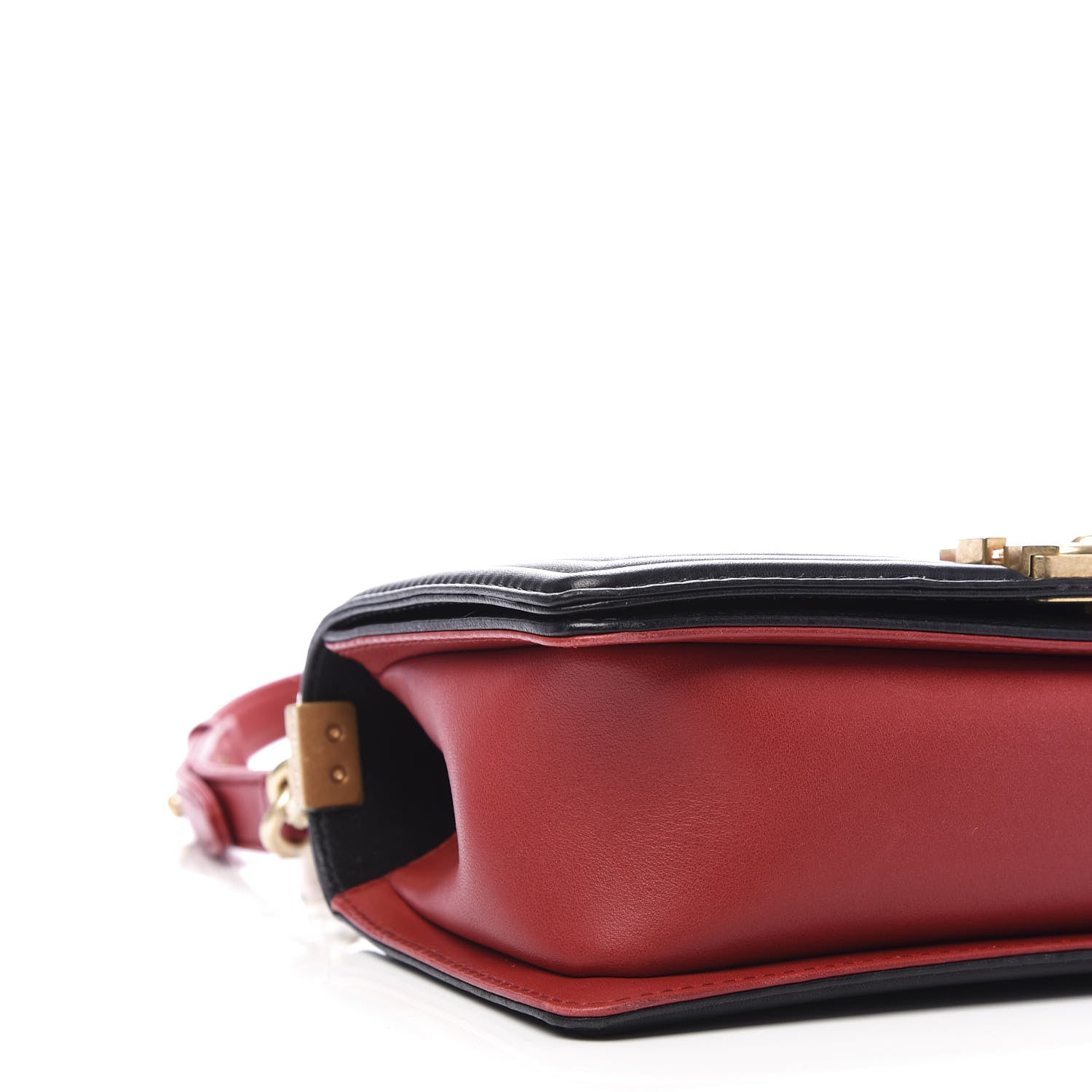 Chanel Lambskin Quilted Medium Boy Flap Red Black 9 of 11