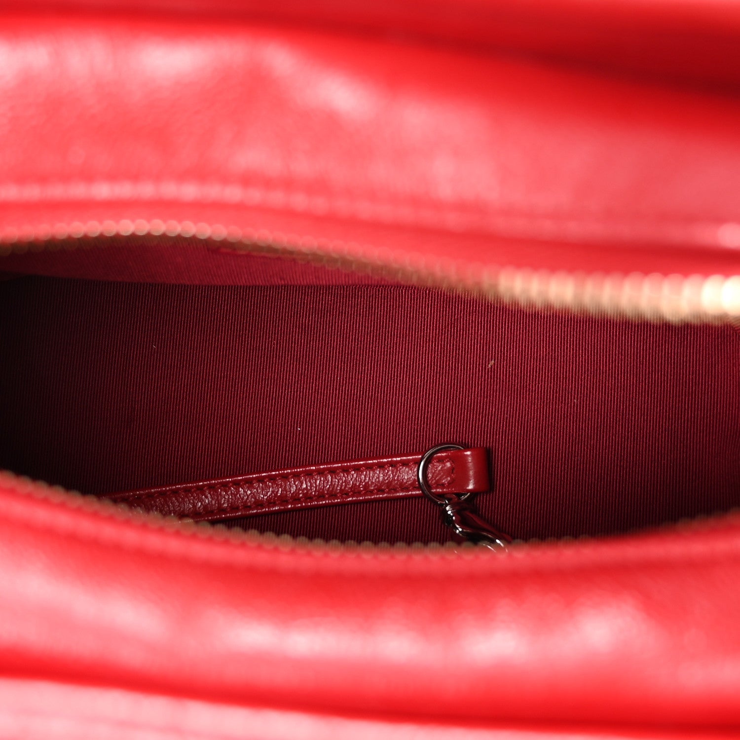 Chanel Wool Calfskin Quilted Small Gabrielle Hobo Red 5 of 10