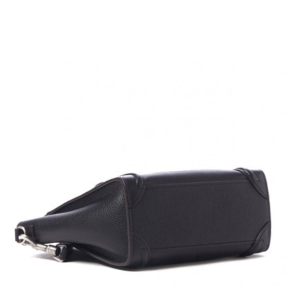 Celine Drummed Calfskin Nano Luggage Black 4 of 10