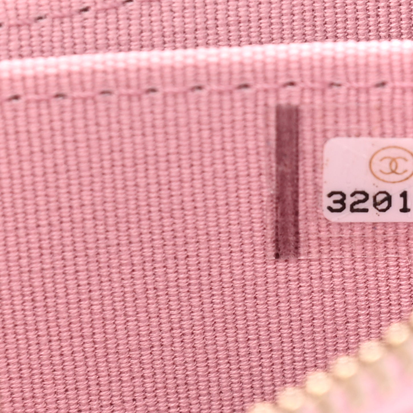 Iridescent Calfskin Quilted Zip Coin Purse Wallet Light Pink
