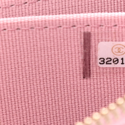 Chanel Iridescent Calfskin Quilted Zip Coin Purse Wallet Light Pink 7 of 8