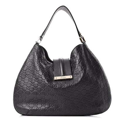 Gucci Guccissima Large New Ladies Web Hobo Black 1 of 12