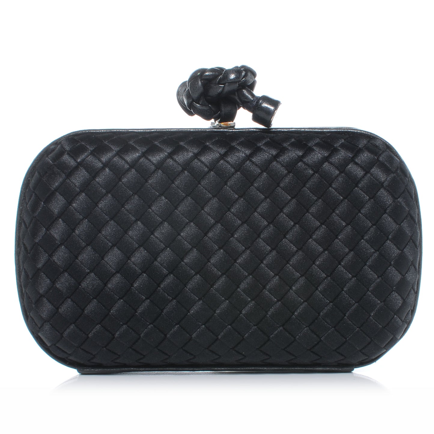 Satin Knot Clutch Nero Black