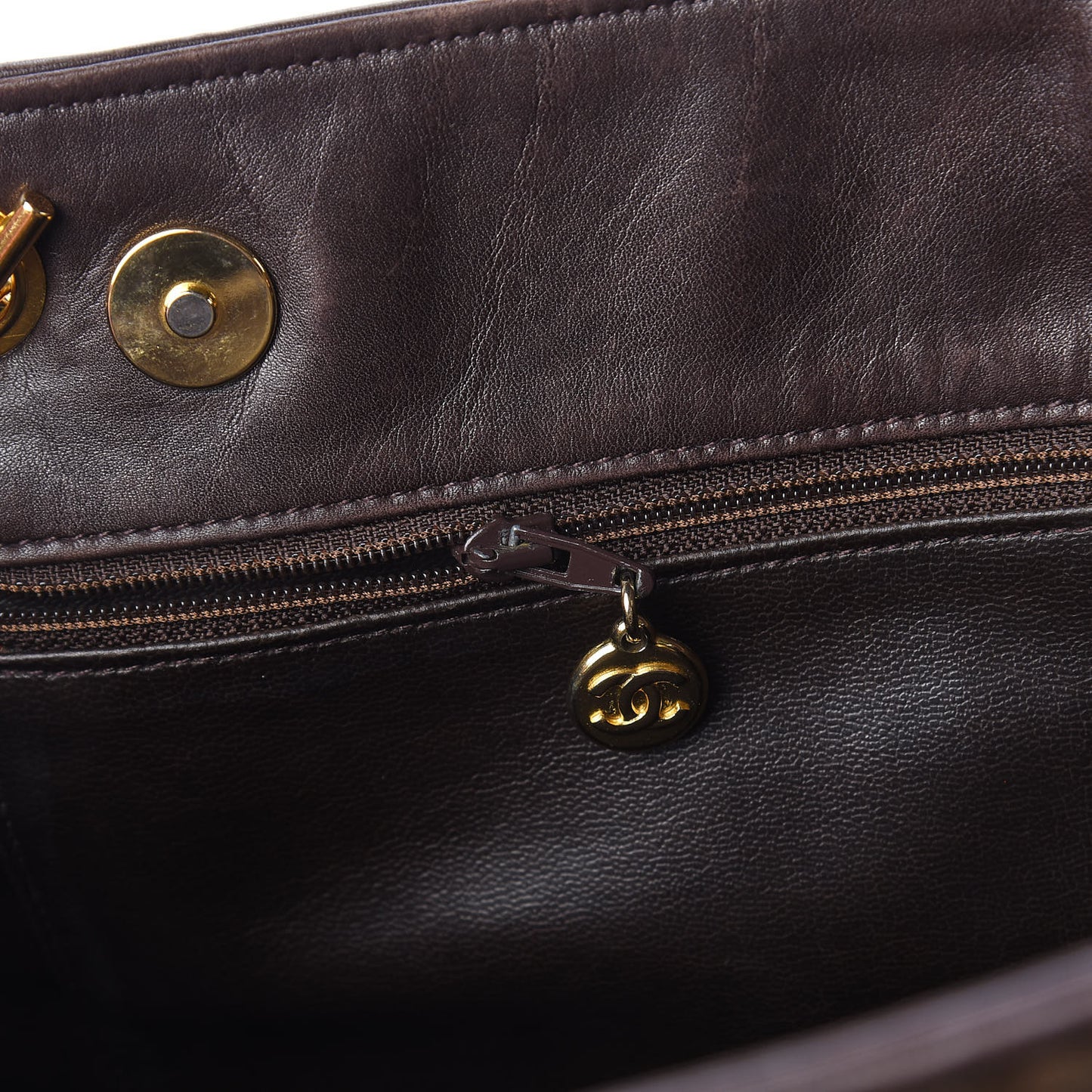 Suede Quilted Tote Bag Brown