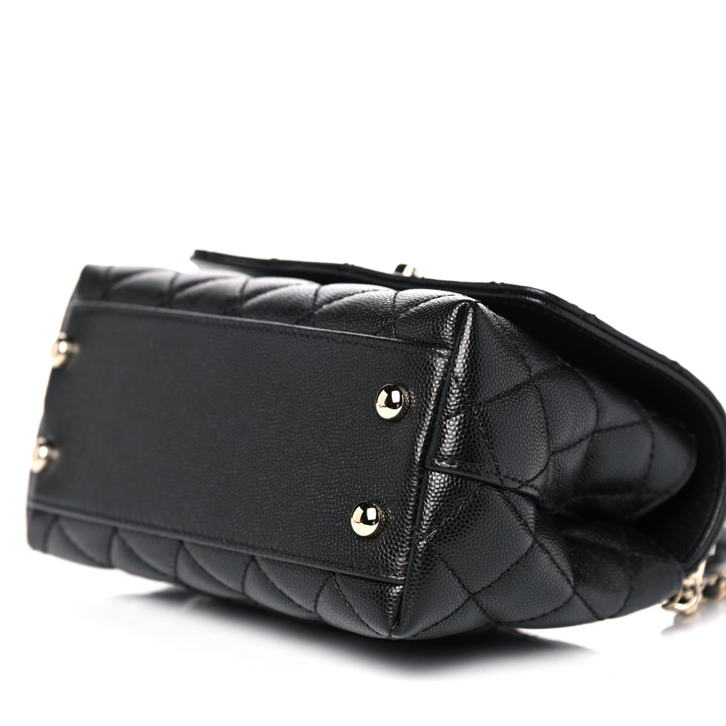 Caviar Quilted Extra Mini Coco Handle Flap Black