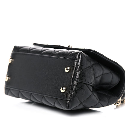 Chanel Caviar Quilted Extra Mini Coco Handle Flap Black 9 of 10