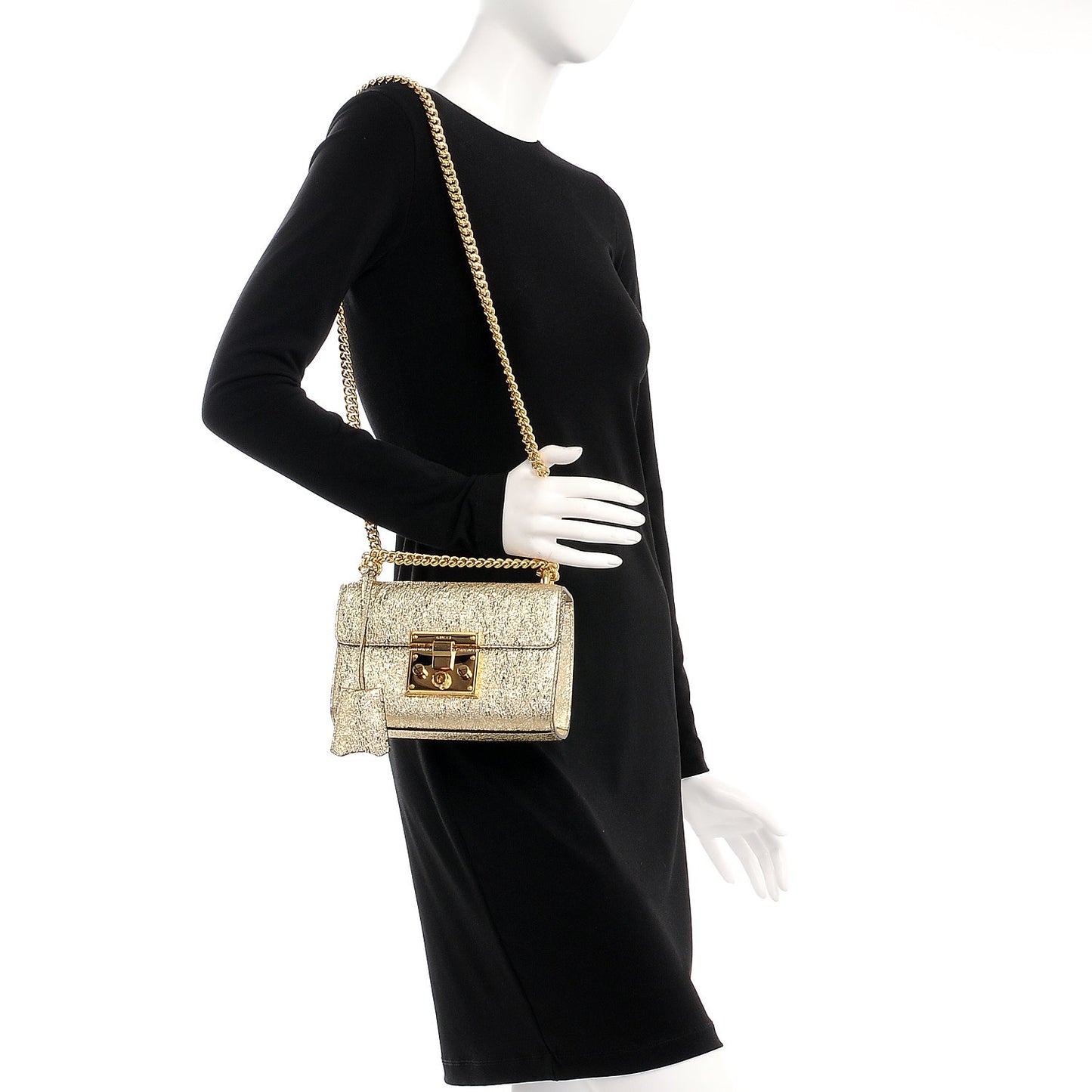 Galassia Small Padlock Shoulder Bag Platino