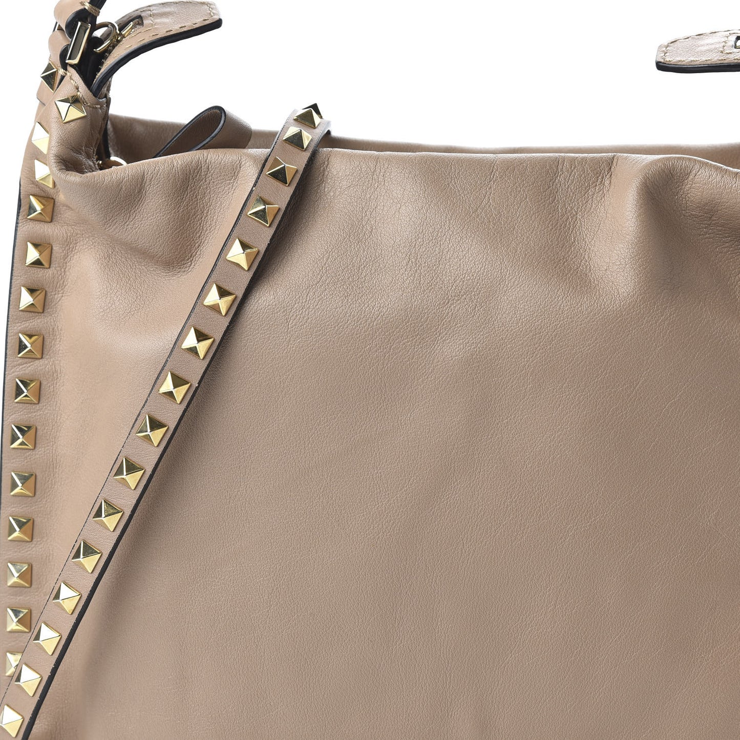 Vitello Rockstud Hobo Beige