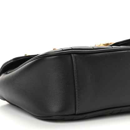 Gucci Calfskin Matelasse Studded Small Pearly GG Marmont Shoulder Bag Black 9 of 10