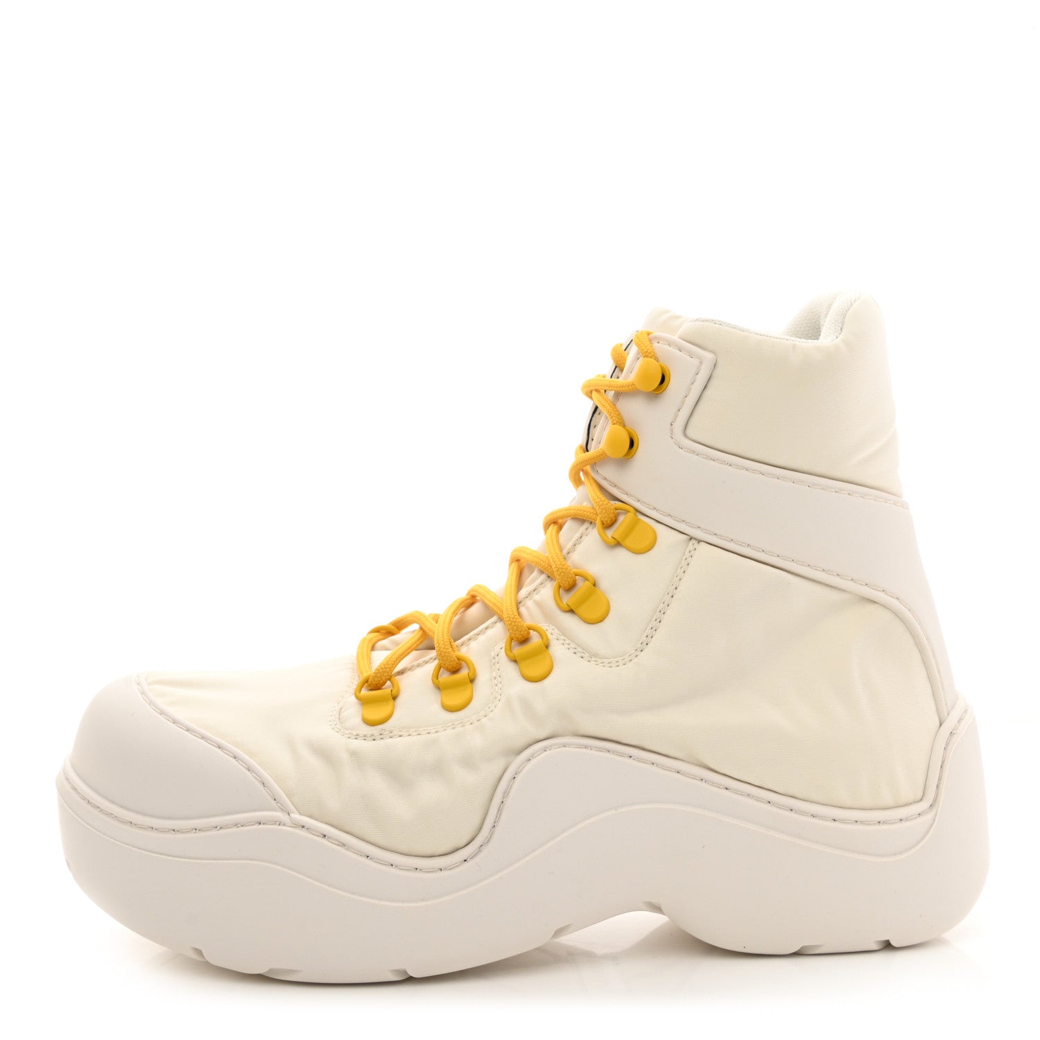 Bottega Veneta Technical Fabric Rubber Puddle Bomber Boots 39 String Egg Yolk 1 of 8