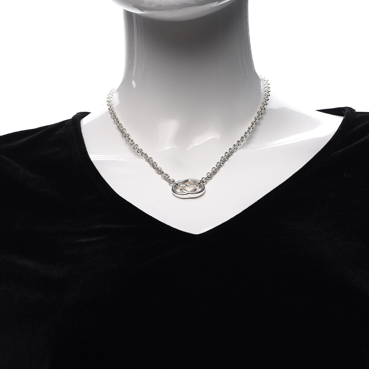 Gucci Sterling Silver Britt Necklace 2 of 4