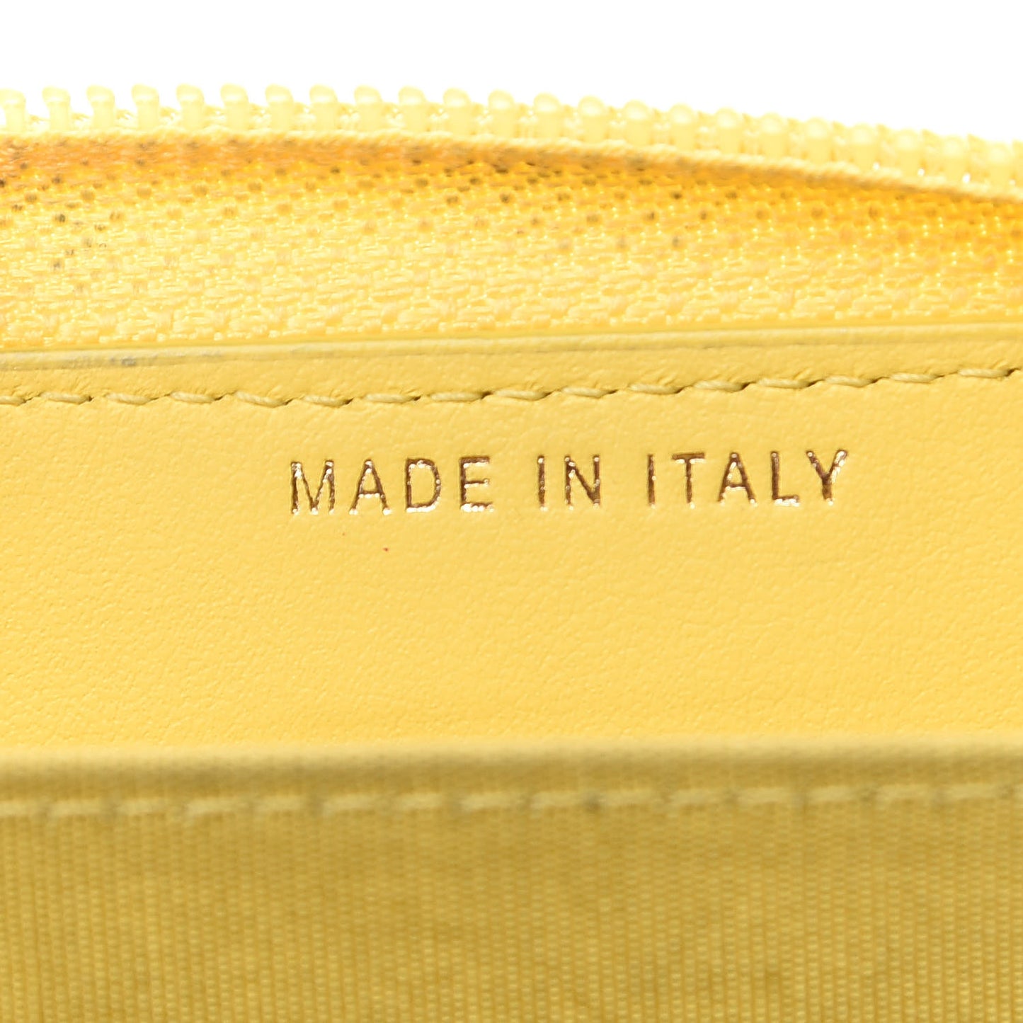 Caviar Quilted Boy Zip Around Coin Purse Wallet Yellow