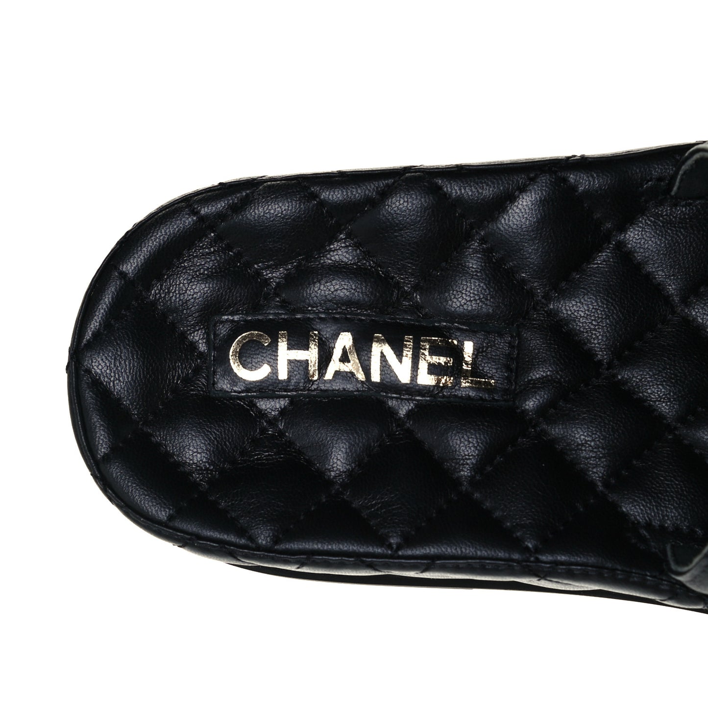 Lambskin Quilted CC Mules Sandals 39 Black
