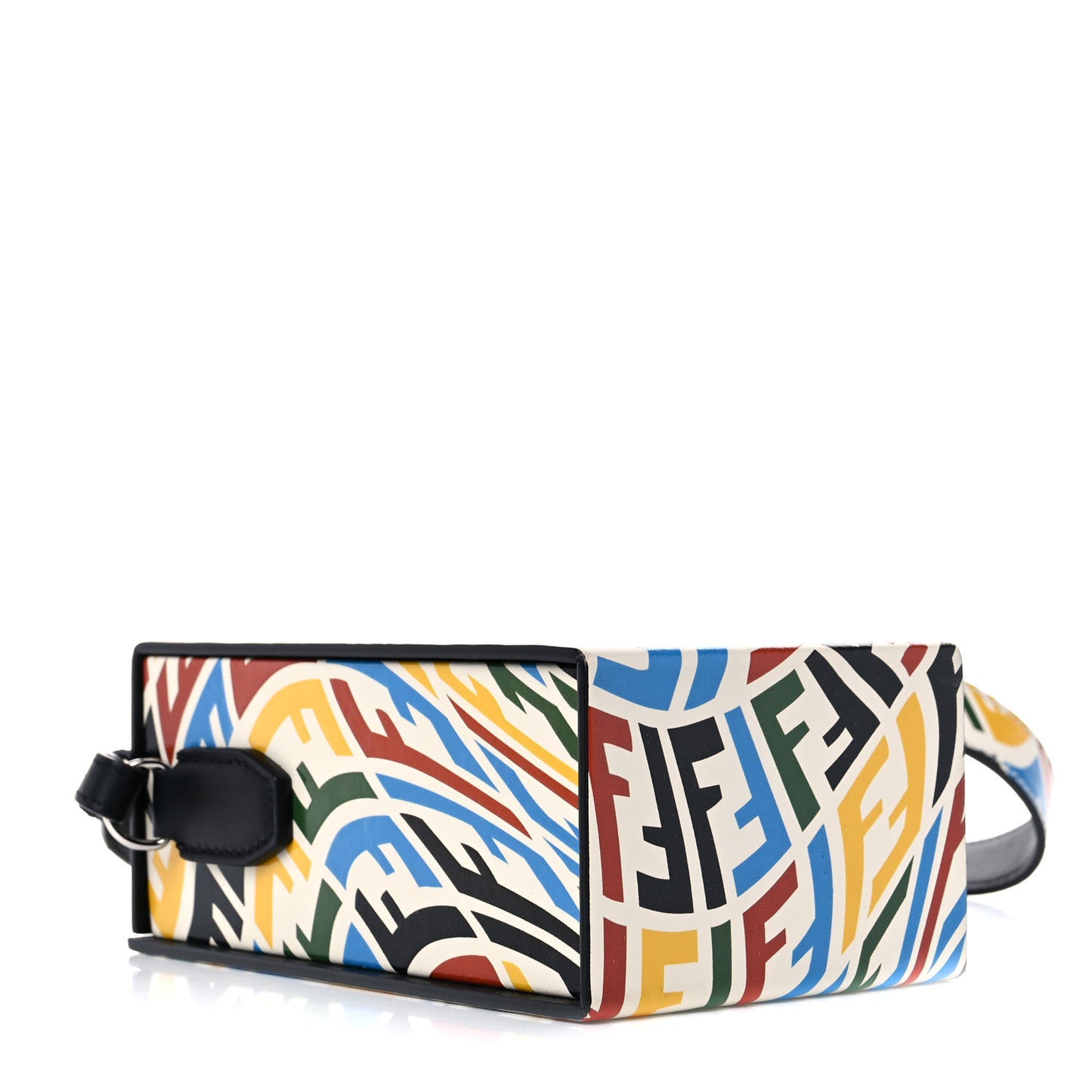 X SARAH COLEMAN Vitello Grace Light FF Vertigo Box Bag White Ice Multicolor
