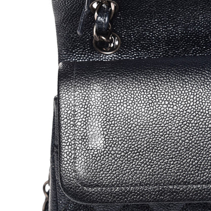 Chanel Pearly Caviar Quilted Jumbo Double Flap Grey 8 of 9