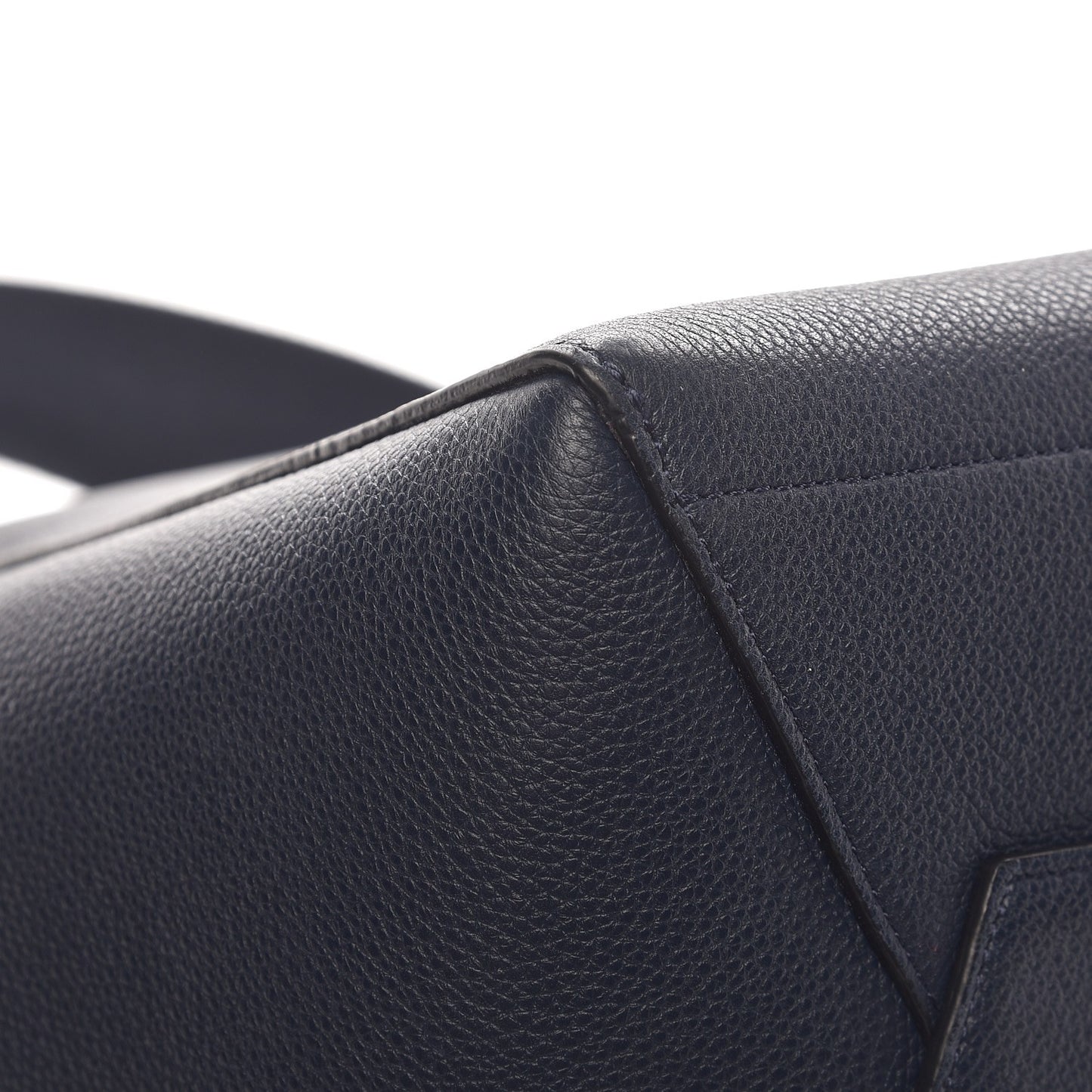 Soft Grained Calfskin Sangle Bucket Bag Navy Blue